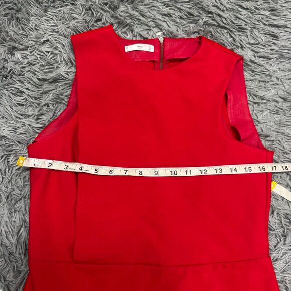 MNG Suit Red Sleeveless Dress Size 8 - Picture 5 of 7